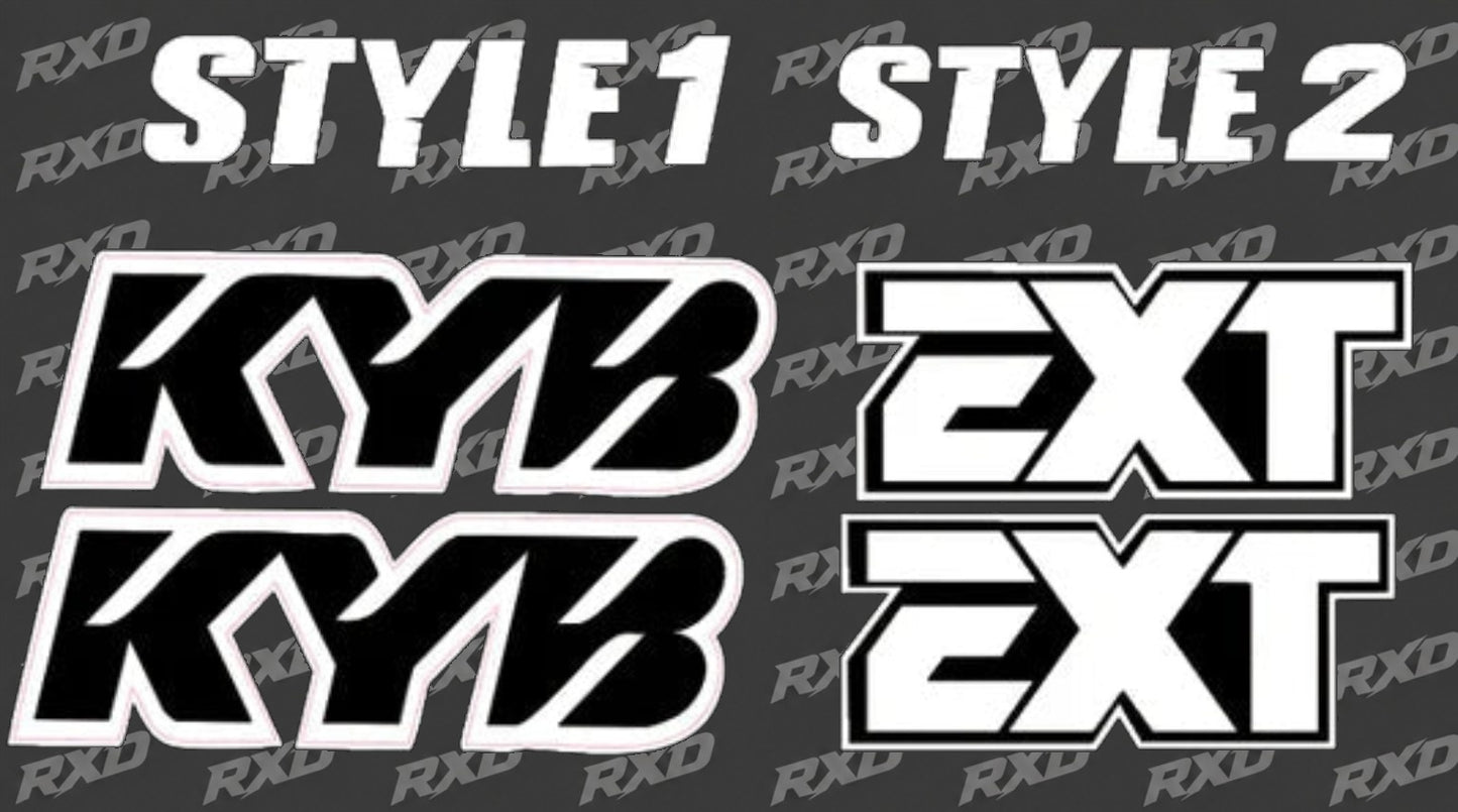 EXT / KYB Fork Tube Decals